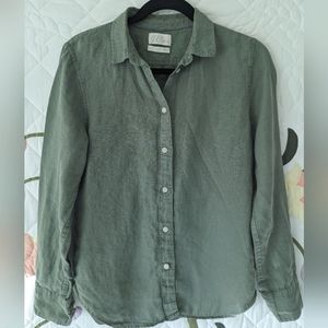 J. Crew Slim Fit Linen Button Up Women's Size 6